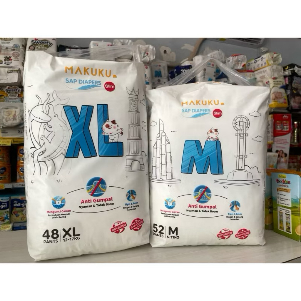 Makuku Slim Pants Jumbo / kemasan lama L dan M