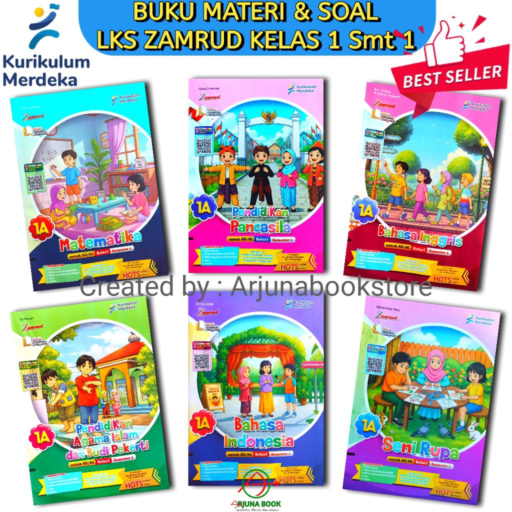 BUKU LKS ZAMRUD PUTRA NUGRAHA KELAS 1 SD/MI Semester 1 Dan 2 KURIKULUM MERDEKA