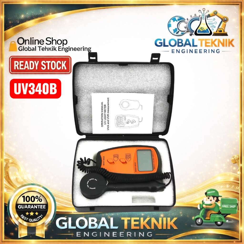 UV340B Professional Pocket Portable UV Light Meter UVA & UVB Measure