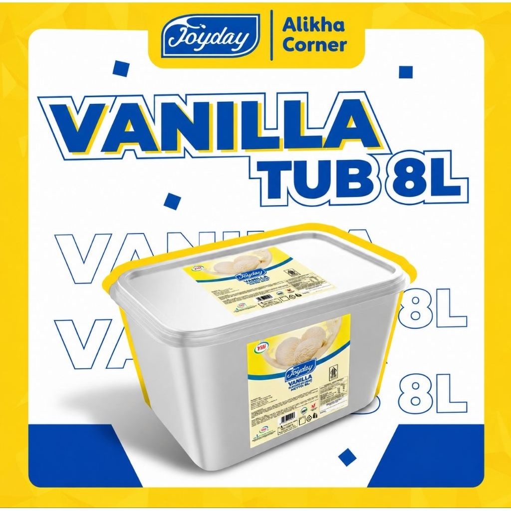 Joyday Ice Cream Vanilla Bucket 8L - Es Krim Ember