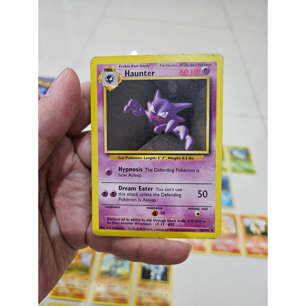 Kartu pokemon haunter 29/102 base set 1999 original vintage rare langka