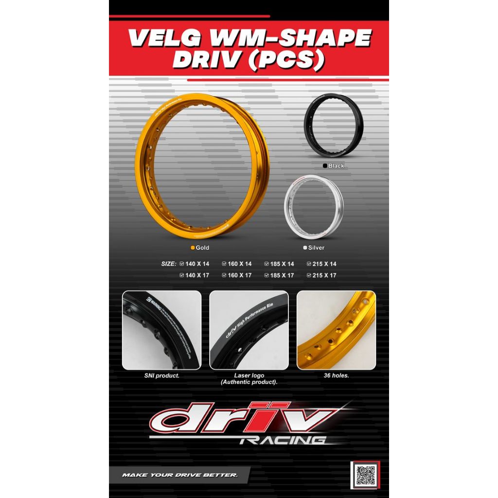 Velg WM-Shape DRIV 160 x 14 / 160 x 17 | Velg Motor Sporty