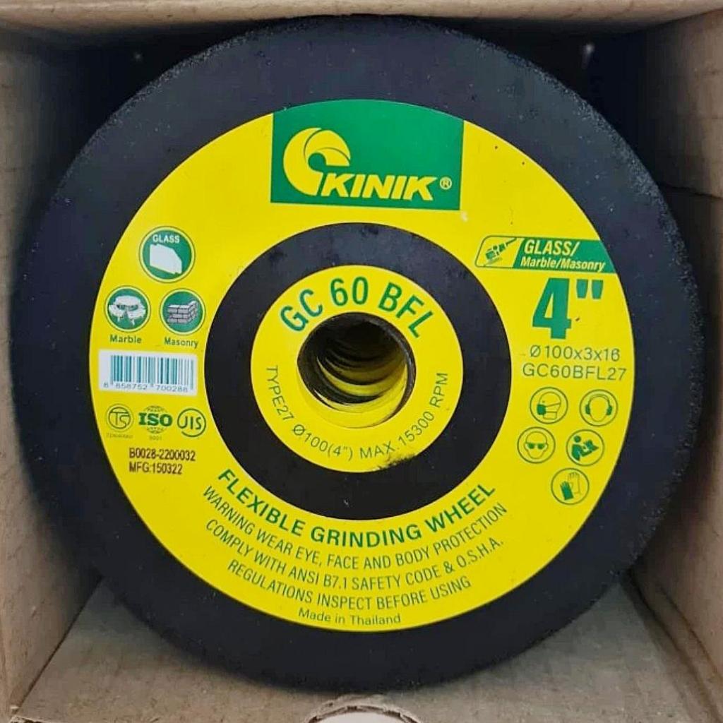 batu mata gerinda fleksibel flexible poles asah granit kaca 4" KINIK