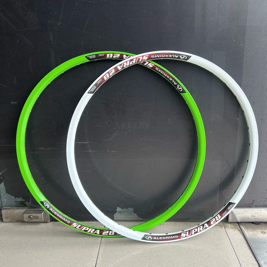 VELG SEPEDA 26 INCH 32 HOLE ALEXRIMS SUPRA 28 DOUBLE WALL ALLOY 32H RODA PELEK VELK PUTIH HIJAU BARU