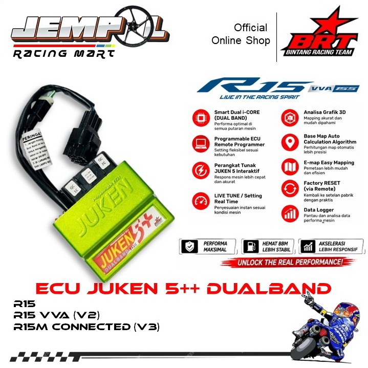 BRT ECU Juken 5++ Dualband Racing Turbo R15 VVA R15M Connected Original