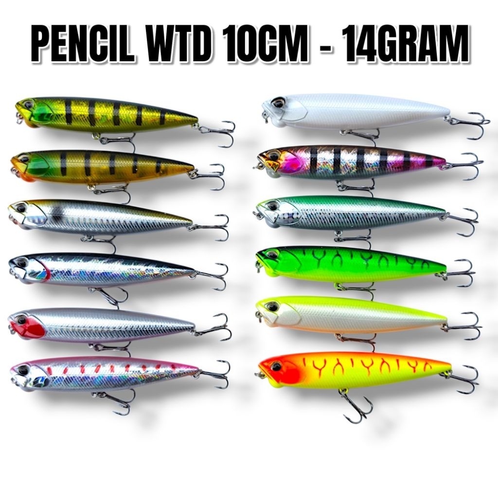 UMPAN PENCIL WTD UKURAN 10CM - 14GRAM. UMPAN MINNOW PENCIL