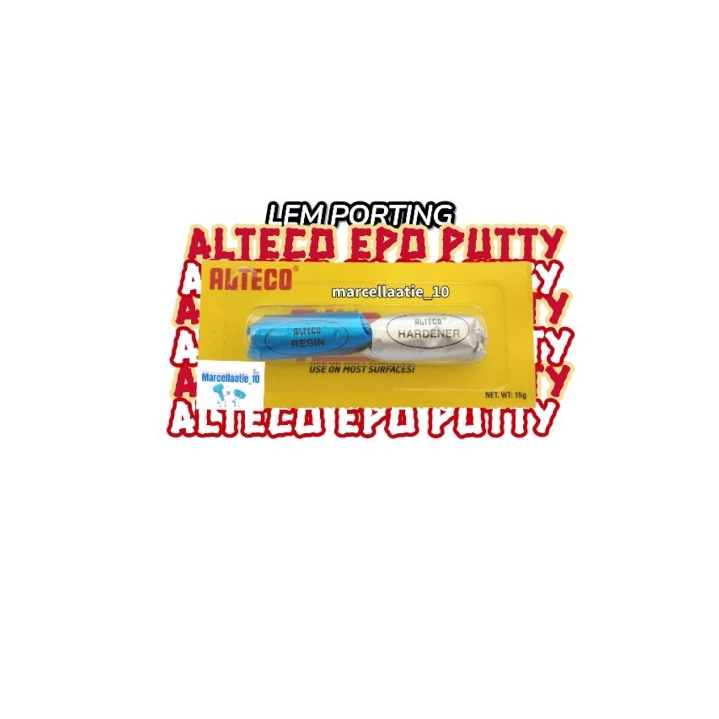 1 pcs LEM EPO PUTTY merk ALTECO / LEM PORTING / LEM EPOXY PUTTY 15gram / ALTECO RESIN / ALTECO HARDE