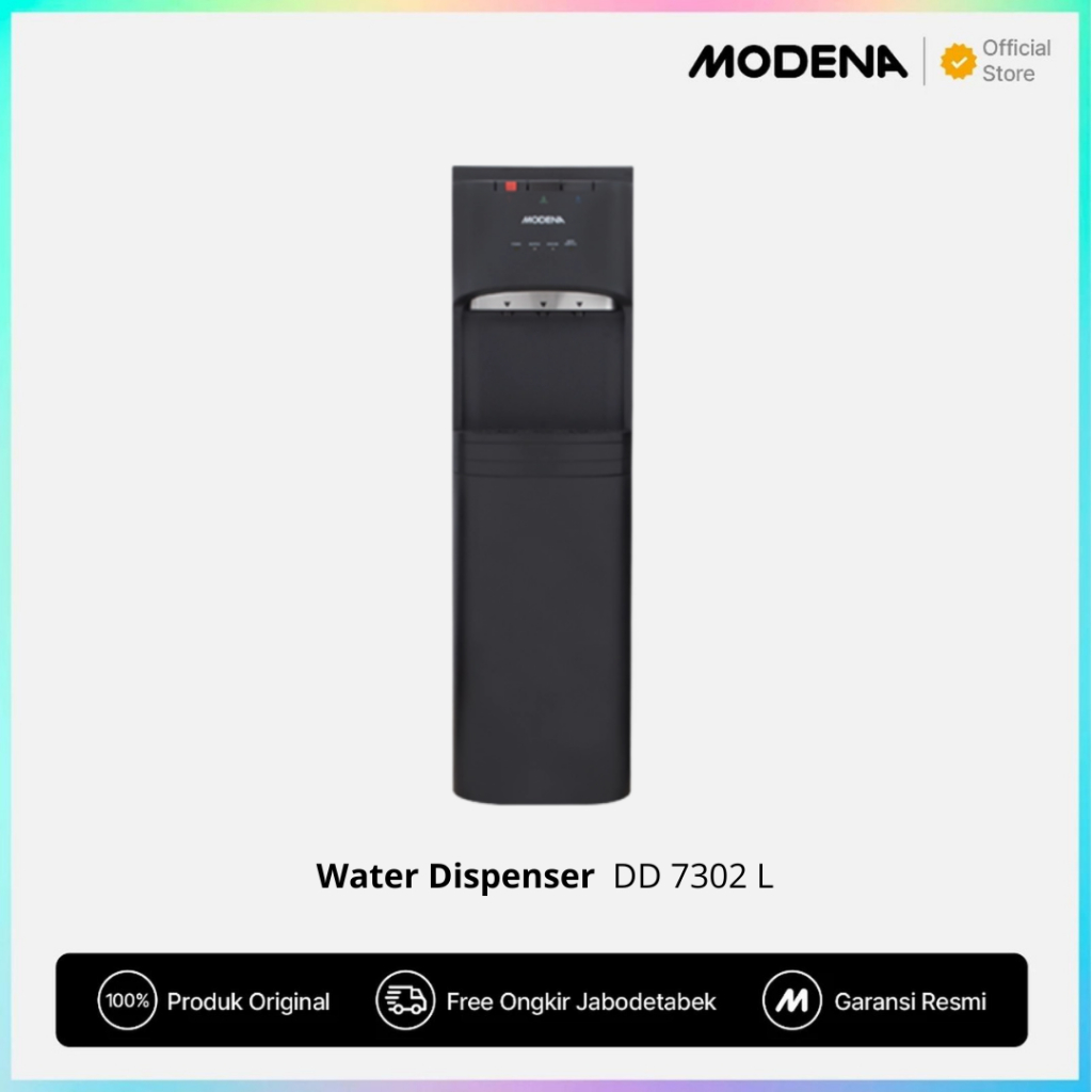 Modena DD 7302 L Dispenser Galon Bawah Low Watt Hitam