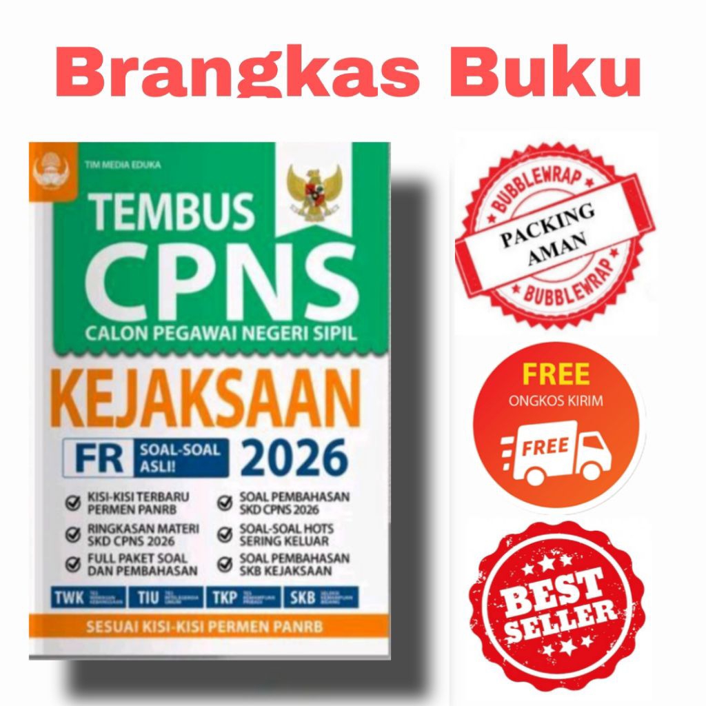 Buku Tembus CPNS Kejaksaan 2026 Terbaru - FR Soal Asli + Pembahasan SKD TWK TIU TKP SKB Sesuai Kisi 