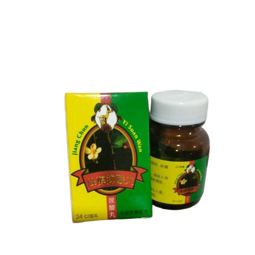 Jiang Chun yi suan wan obat asam urat cap BUNGA