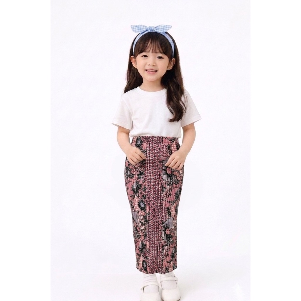 Galery_Batik Rok Batik Plisket Anak TK SD Rok Wanita Bahan Katun Foil / Rok Batik Anak Perempuan