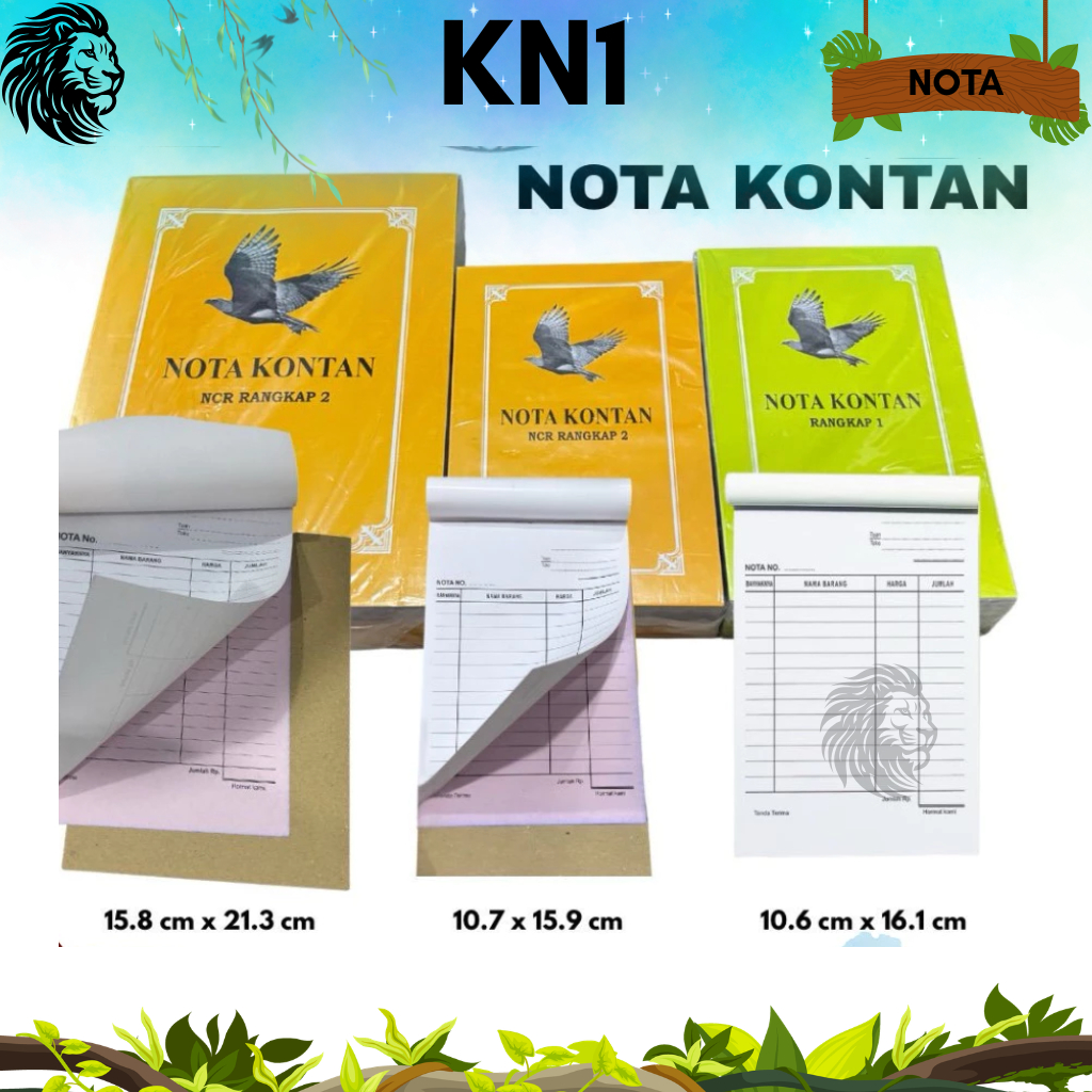 (10 BUKU) Nota Kontan KNI NCR Rangkap 1 2 3 Buku Nota Bon Faktur