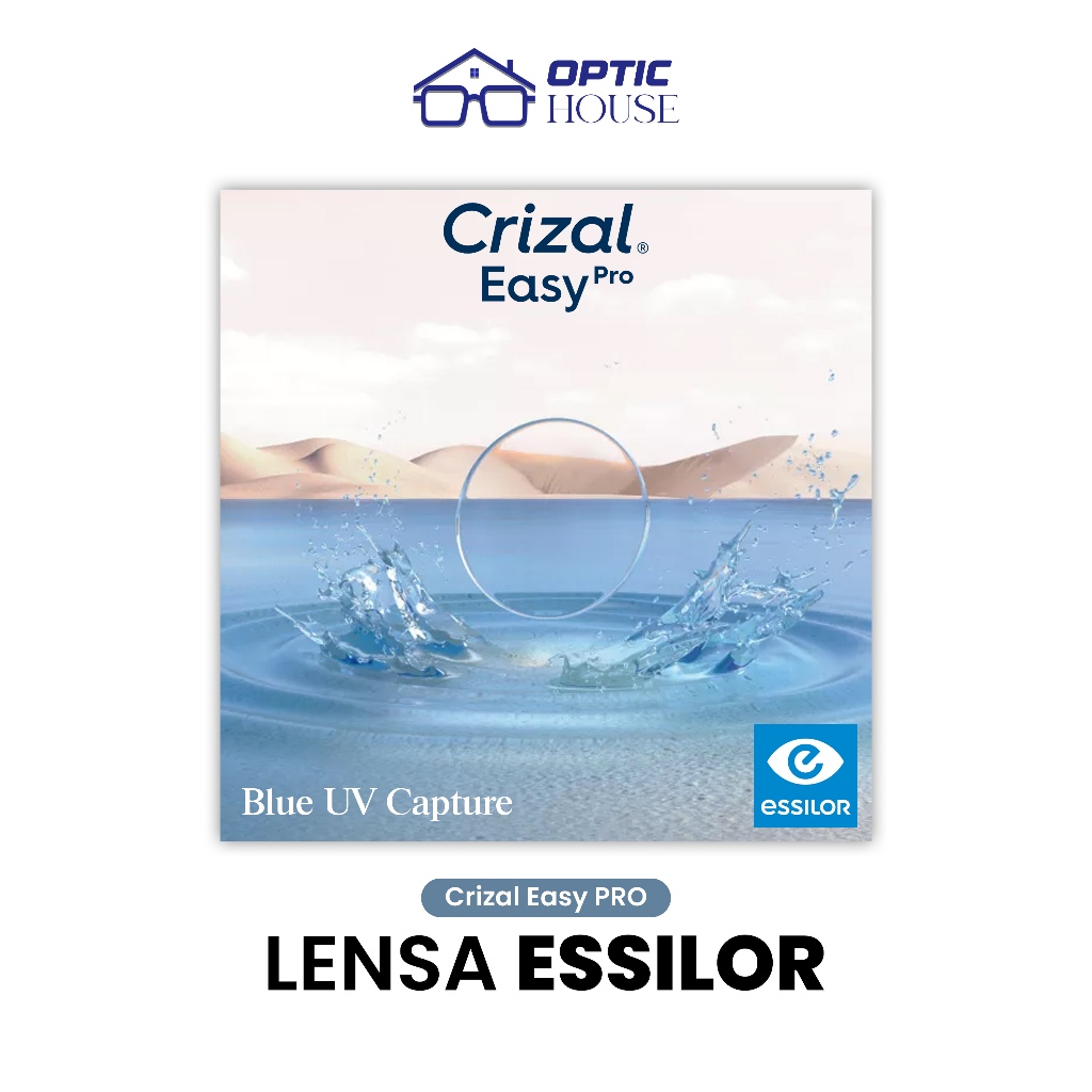 Lensa Kacamata Essilor FSV Super 1.56 Aspheris Blue UV Capture Crizal Easy Pro