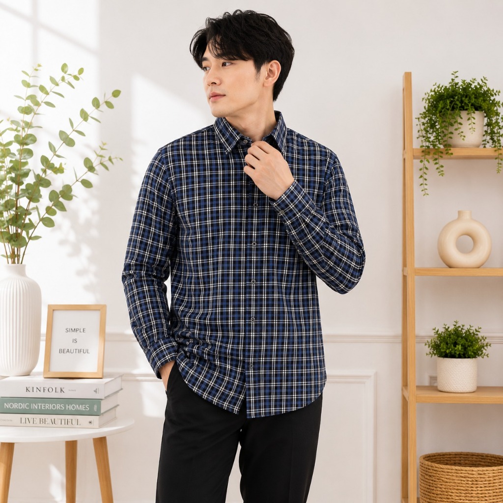 Atasan Kemeja Alisan Lengan Panjang / Kemeja Alisan Motif Panjang