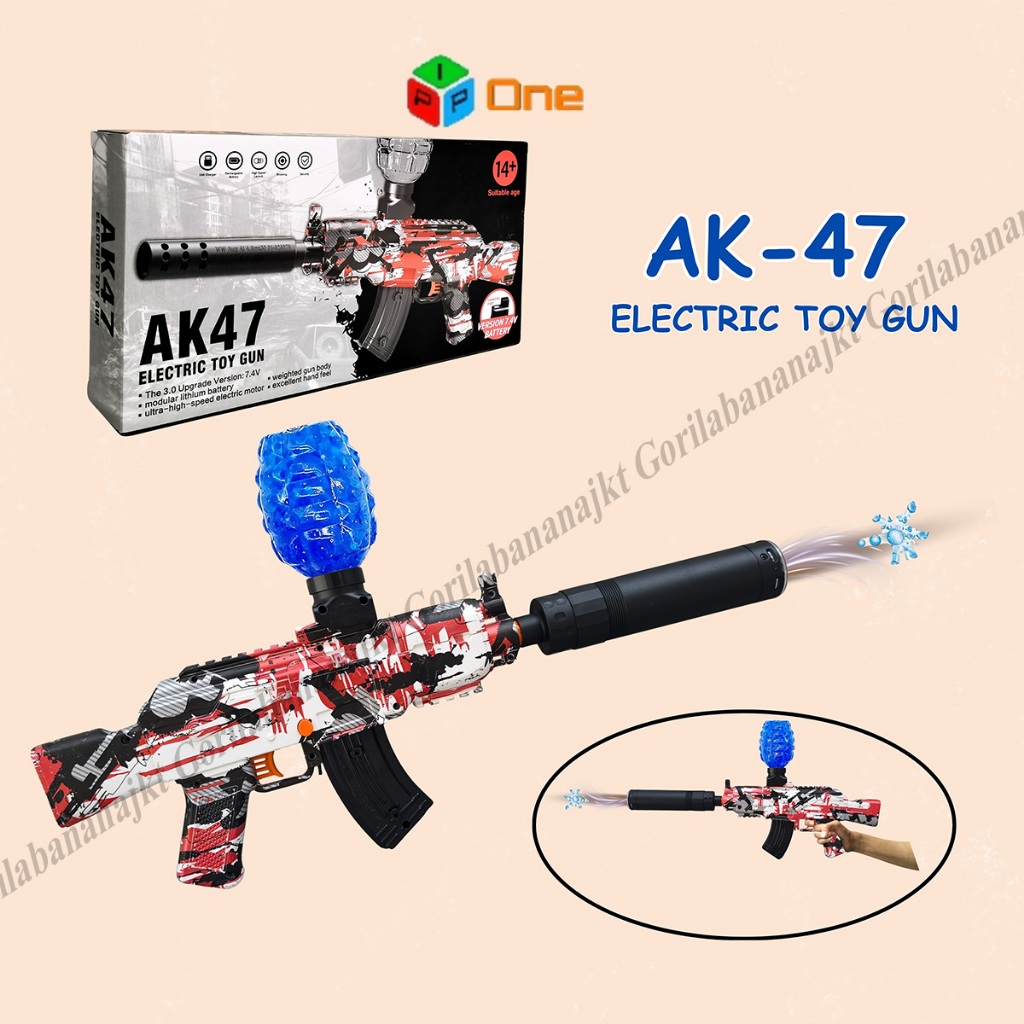 Mainan Anak tembakan ak47 elektrik op 7.4v Otomatis water beads