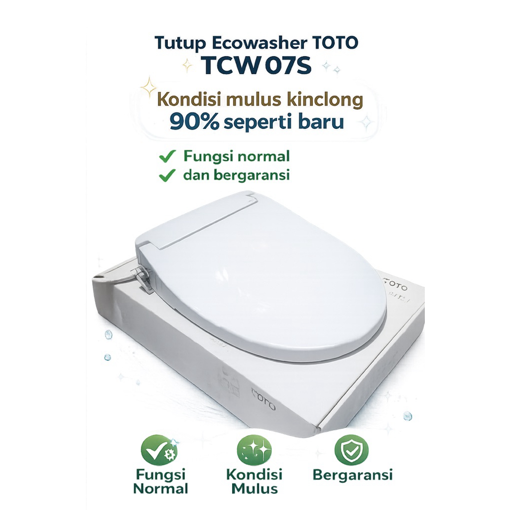 TUTUP ECO WASER CLOSET DUDUK  TOTO TCW07S|TUTUP CLOSET DUDUK|