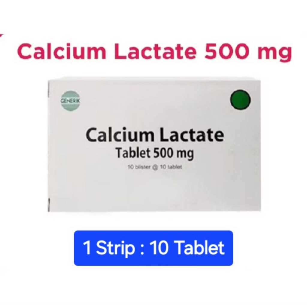 Calcium Lactate mersi 500 mg, 1 Strip, 10 tablet