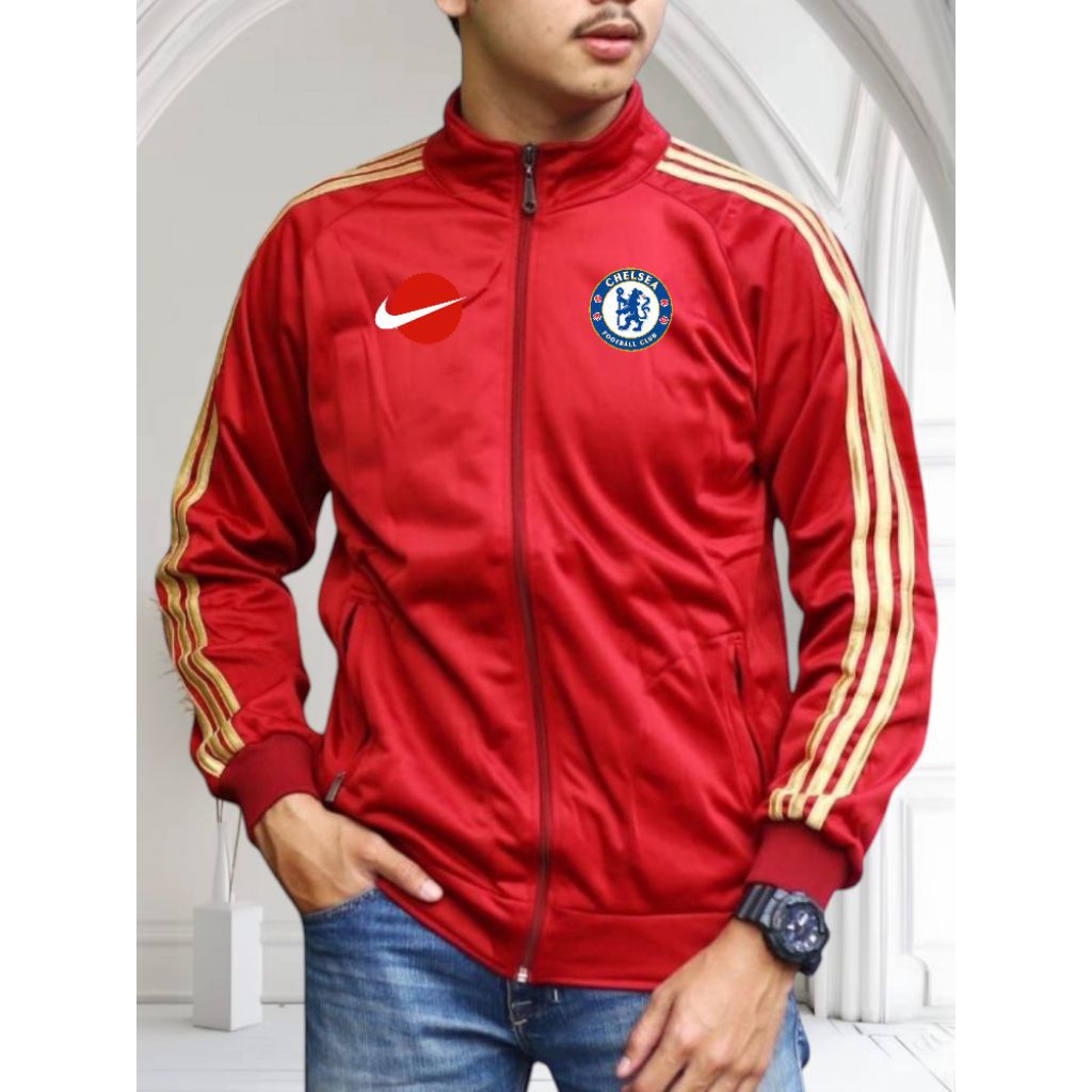 Jaket Tracktop Chelsea Pria Wanita Diadora Tebal Halus