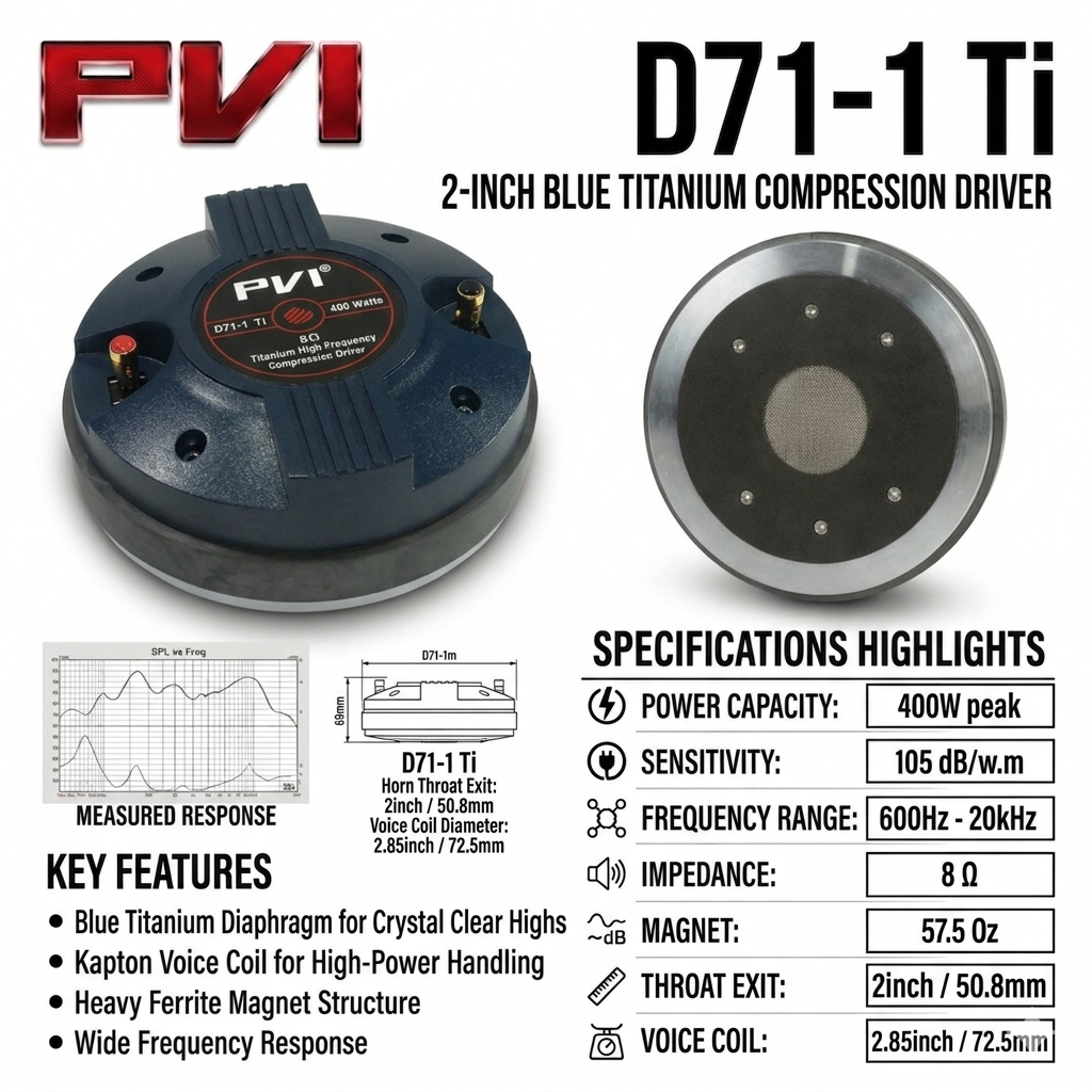 PVI D71-1 Ti Driver / Tweeter Titanium