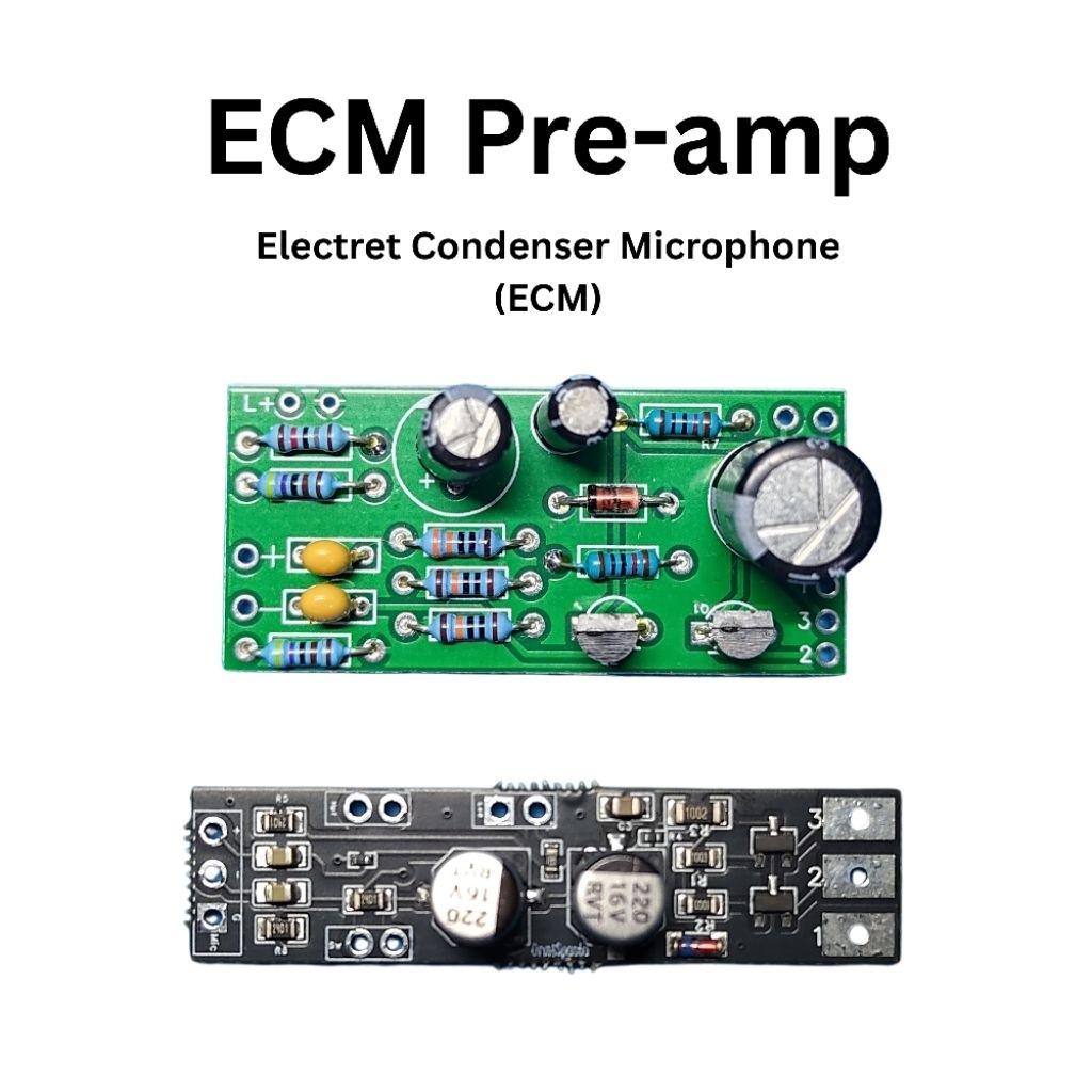 Preamp mic electret condenser 48v phantom power