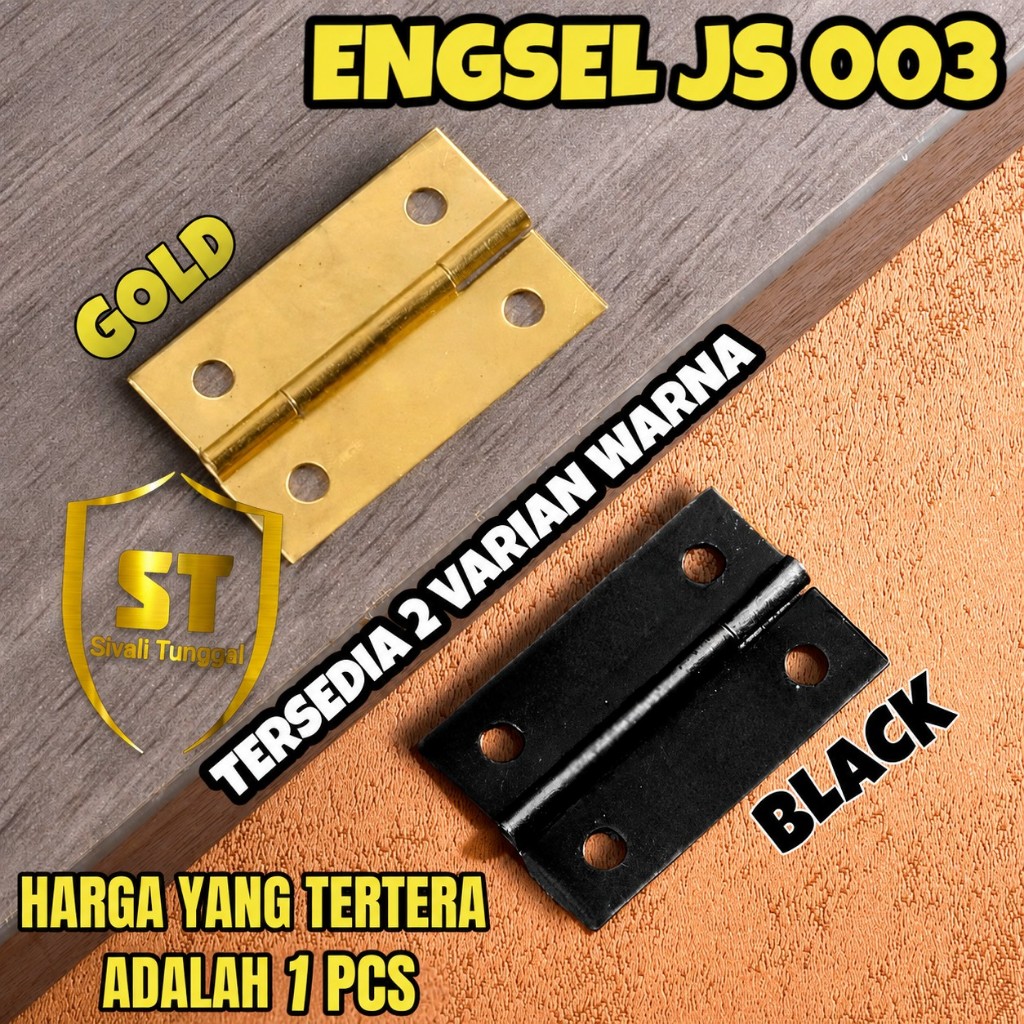 ENGSEL KUPU KOTAK (JS003) 3,8x2,4CM - KUPU KECIL UNTUK FURNITURE DAN DEKORASI ENGSEL 1PCS