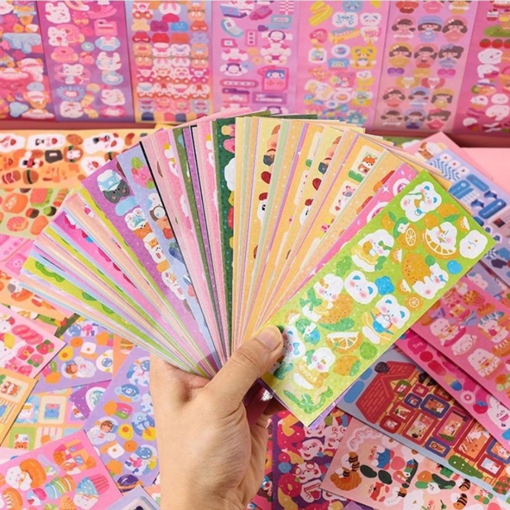 (1 lembar) stiker dekorasi DIY / stiker lucu anak / stiker estetik 1 lembar