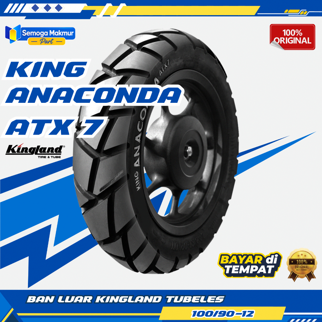 BAN LUAR KINGLAND ANACONDA ATX7 TUBLES 100/90-12 110/90-12