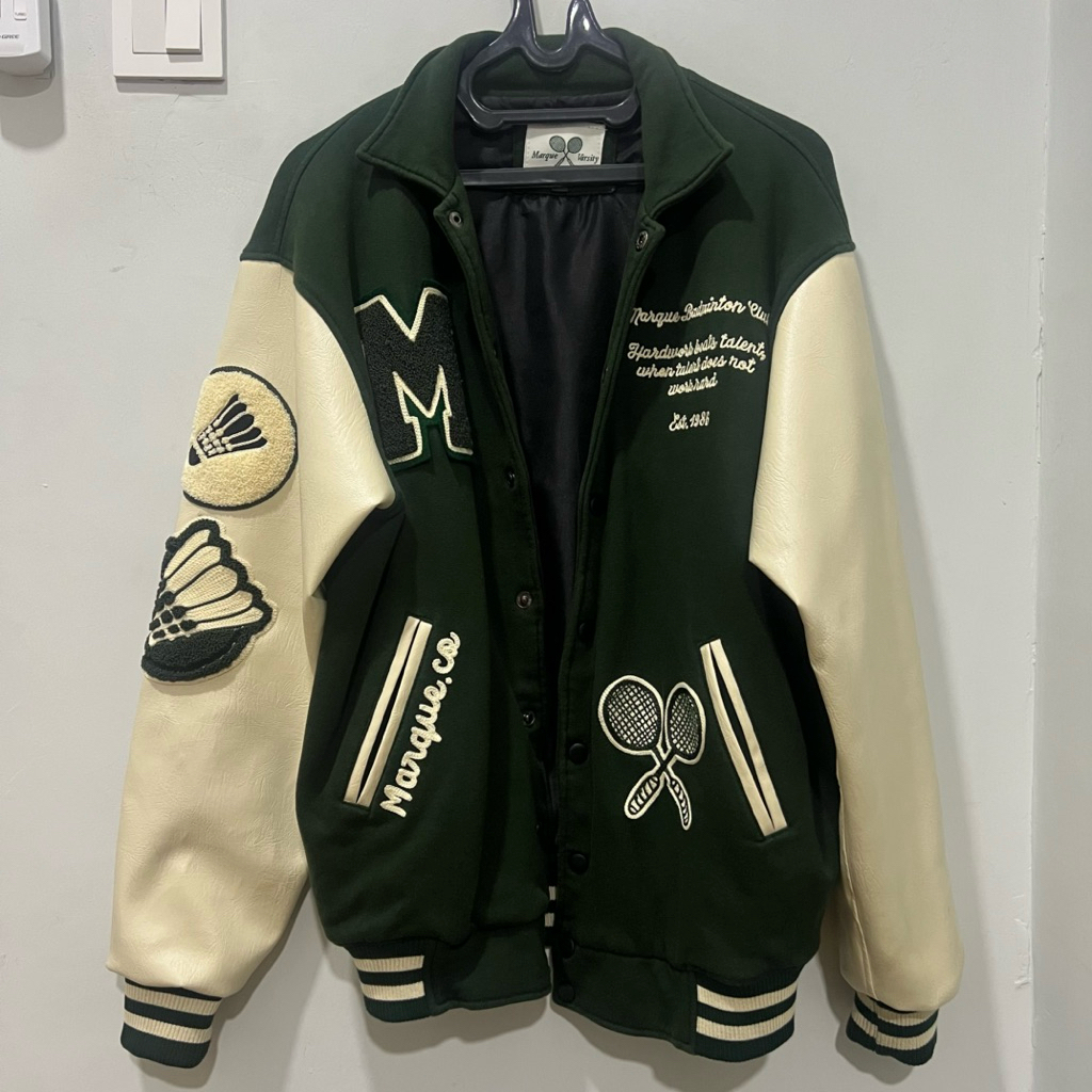 Preloved MARQUE.CO 'BADMINTON CLUB' VARSITY JACKET size L