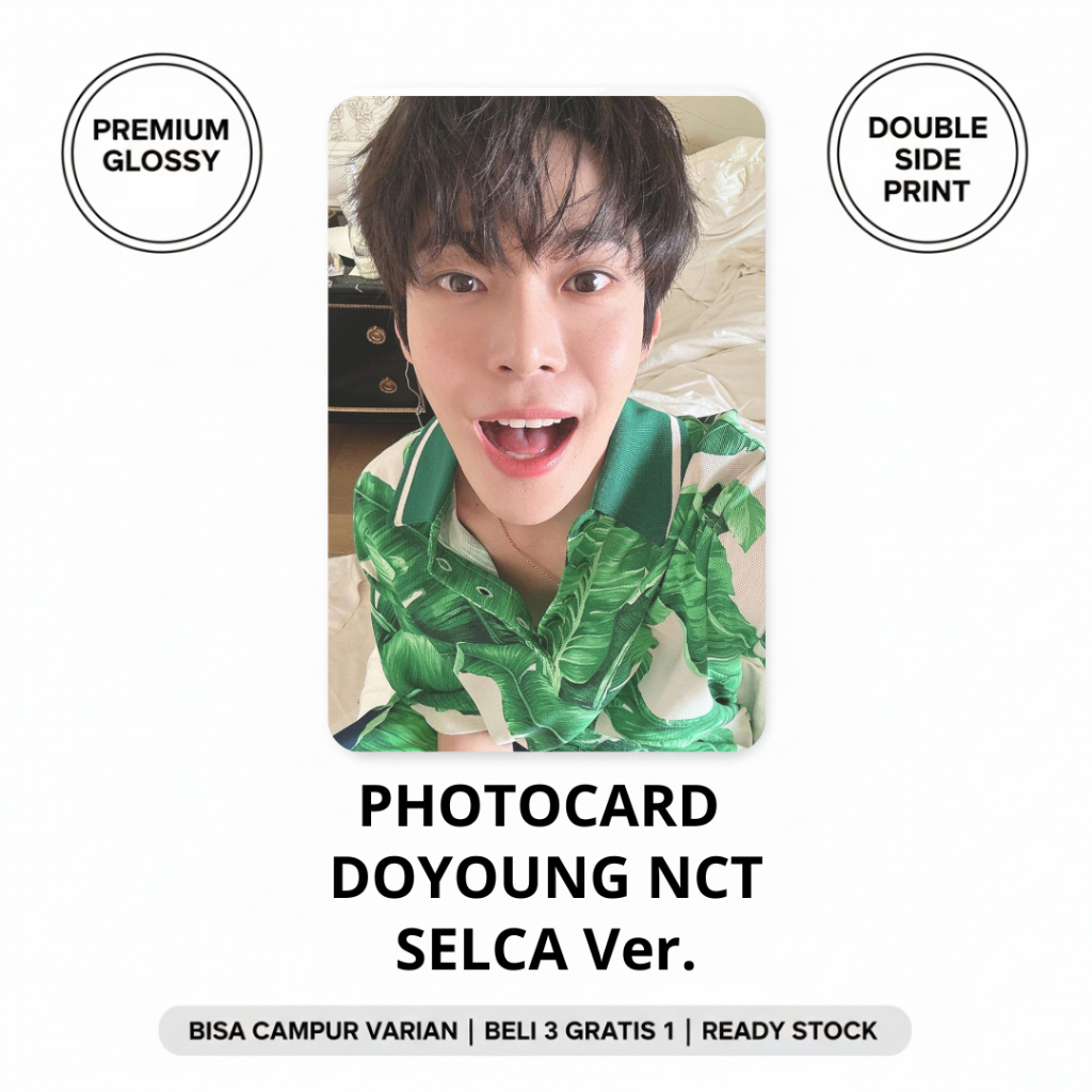 Photocard Doyoung NCT Selca Ver Glossy Unofficial | PC Doyoung NCT 127 Kpop Korean Idol Collection