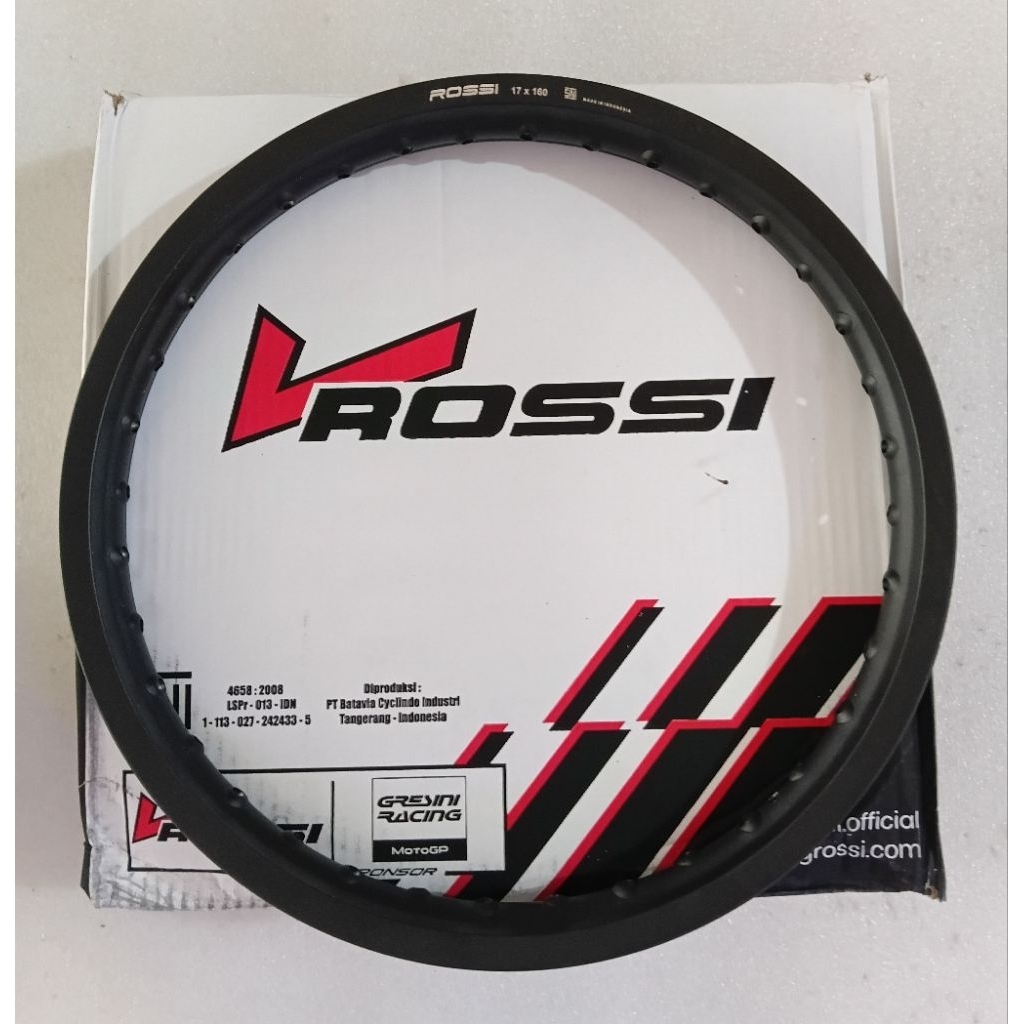 Velg lingkar Original V Rossi 17x160, Hitam doff