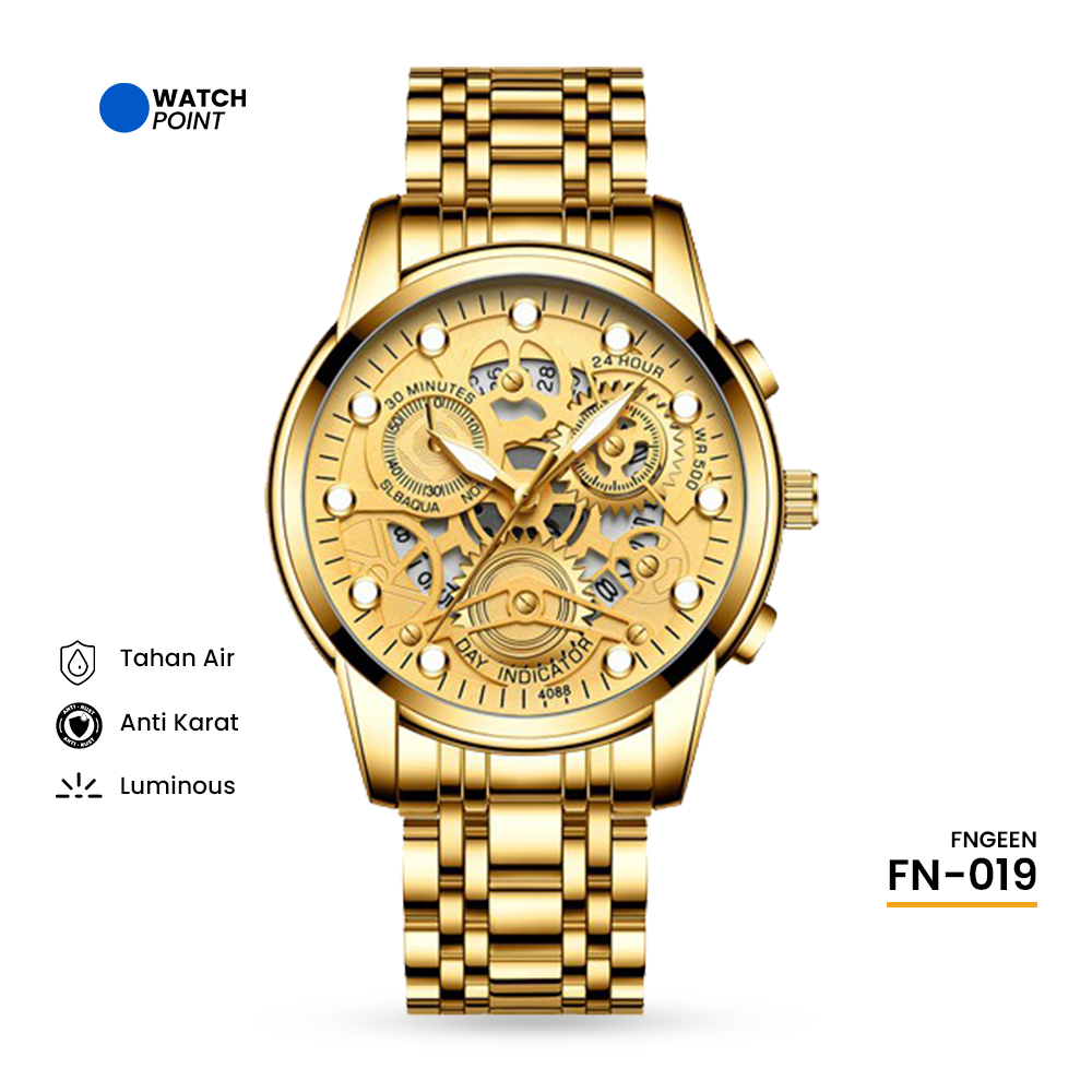 WATCHPOINT FN-019 | Jam Tangan Pria Anti Air FNGEEN VAVAVOOM 4088 Luxury Casual Quartz Anti Air