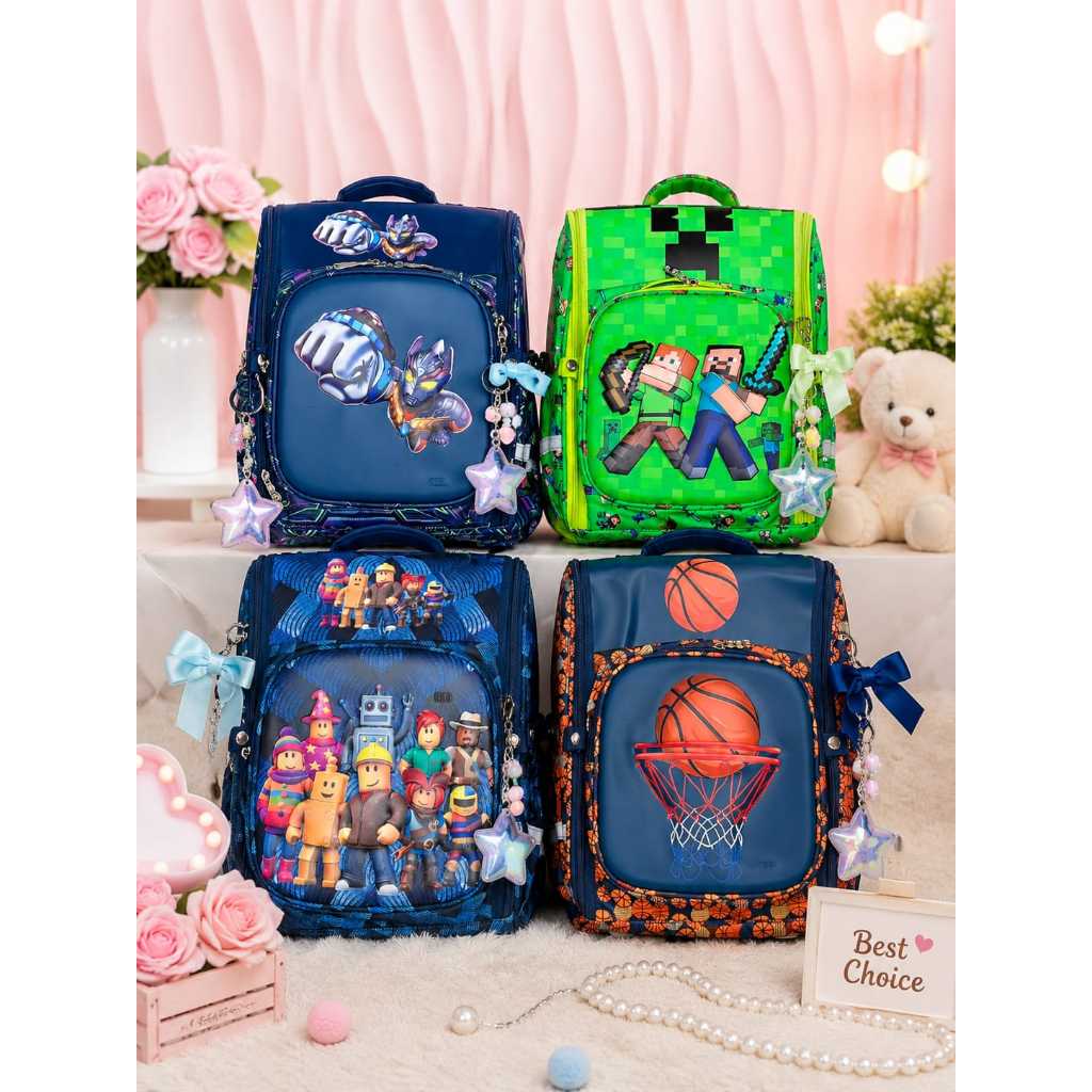Tas Lipat Jepang Anak Laki Laki SD SMP Remaja Tas Ransel Anak 3D 17 Inchi Palembang