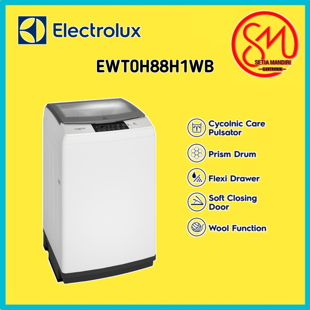 Mesin Cuci Top Load Electrolux EWT0H88H1WB - EliteCare 300 Series