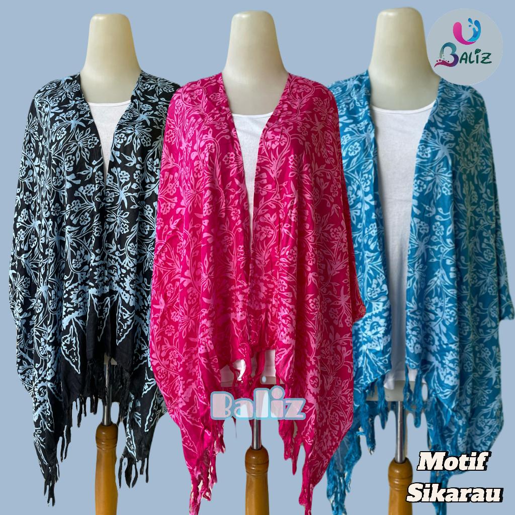 outer pantai - outer motif sikarau -outer motif bunga akar -outer jumbo - cardigan wanita - outer ov