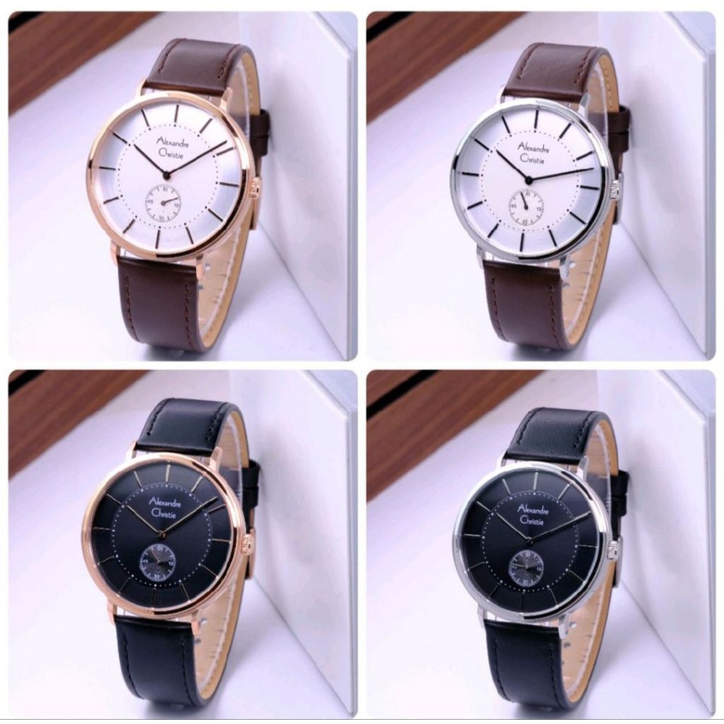 Jam Tangan Pria Alexandre Christie Kulit AC8493 AC 8493 | Original