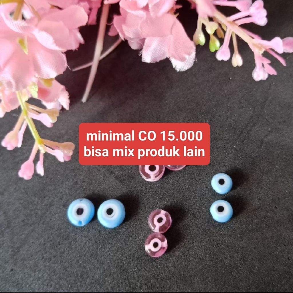 (Batam) Manik mata 6mm dan 8mm / Eye Beads / Manik Lucu / Manik Unik