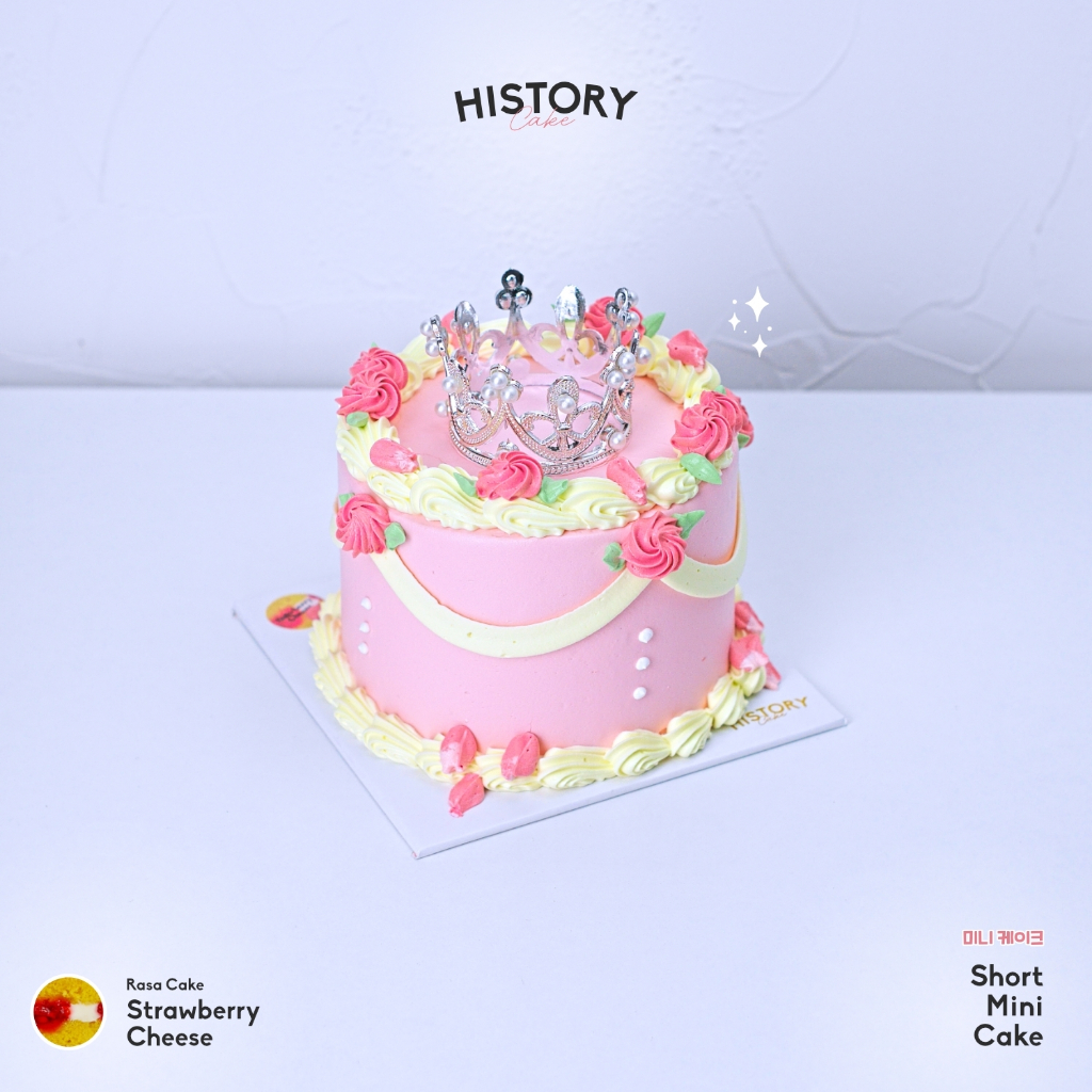 HistoryCake Kue Tart Ulang Tahun Birthday Cake Mini Rasa strawberry cheese Viral Bandung