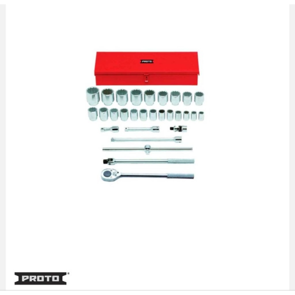 Proto Socket Set 3/4" Drive 29 Piece - 12 Point-J55104