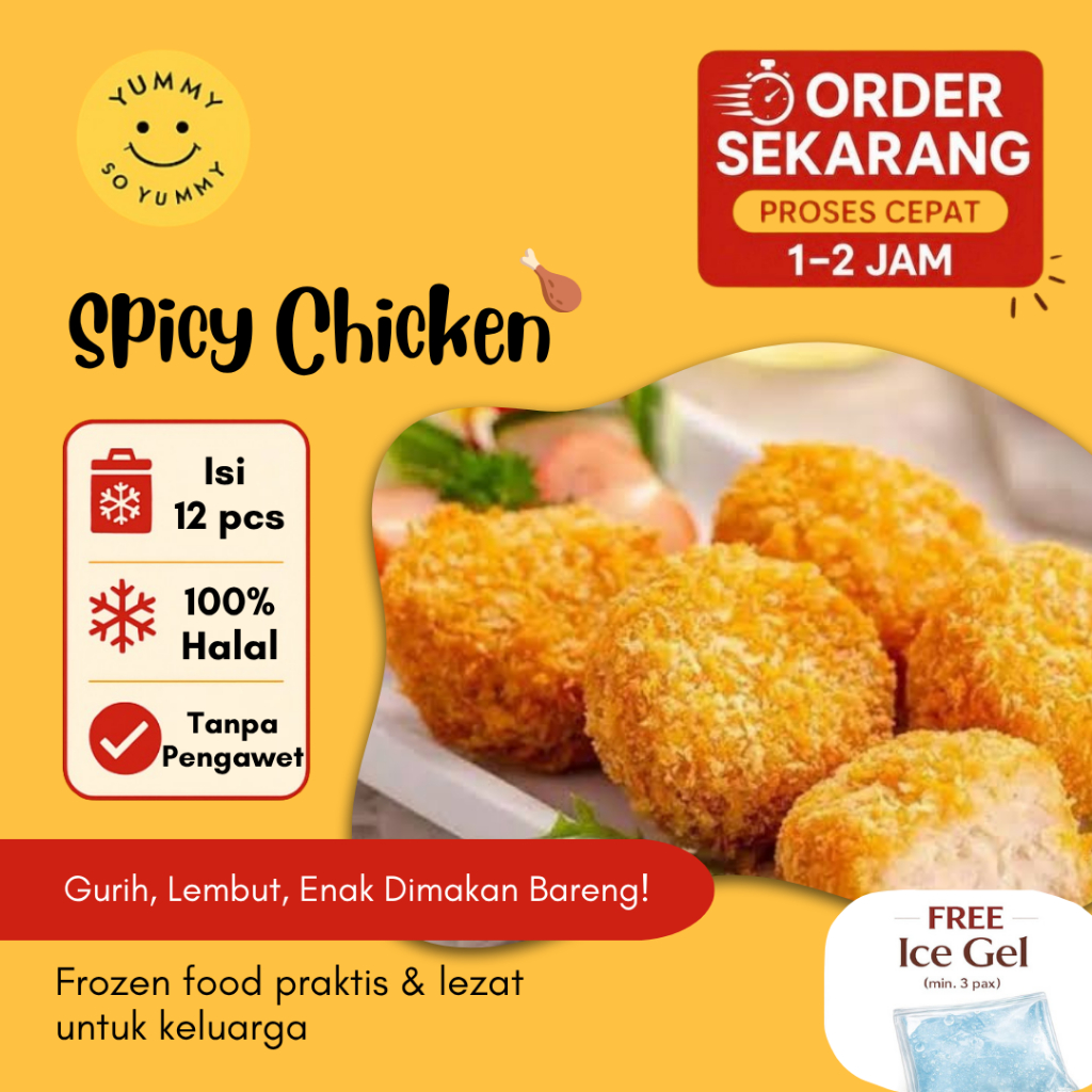 Makanan Beku Frozen Spicy Chicken Bento Ayam Hokben