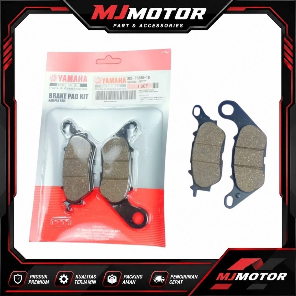 kampas rem belakang nmax - kampas rem depan mio j 3CI Asli ori