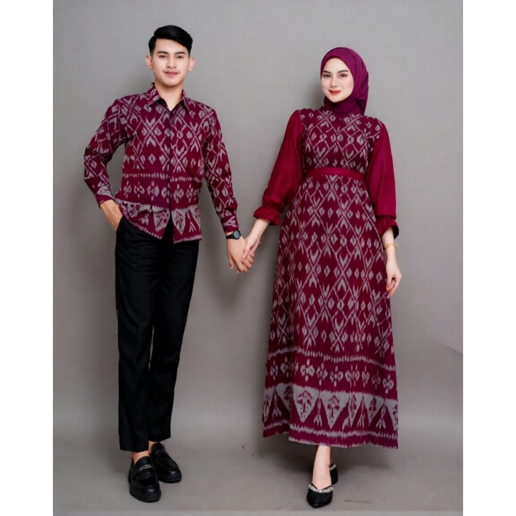 GAMIS TERBARU, GAMIS TENUN KOMBINASI, TENUN WANITA, TENUN JEPARA