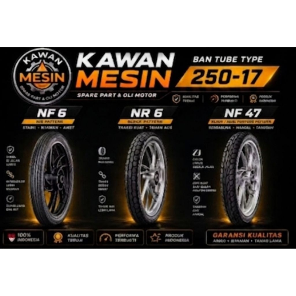 BAN LUAR TUBETYPE IRC NF6/NR6/NF47: 250-17