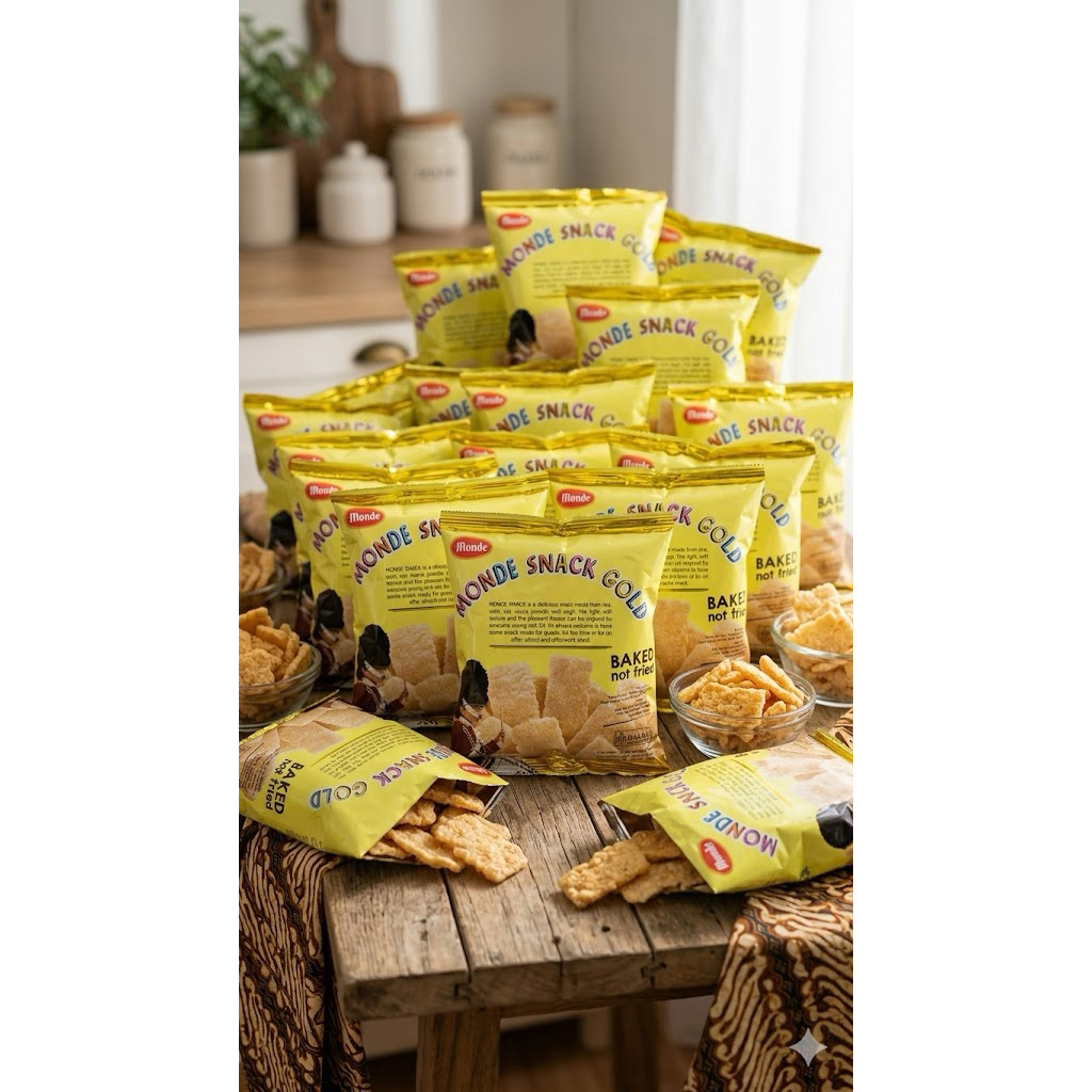 1 Kardus Monde Serena Gold Snack 25gr ( kemasan kecil ) isi 45 pcs