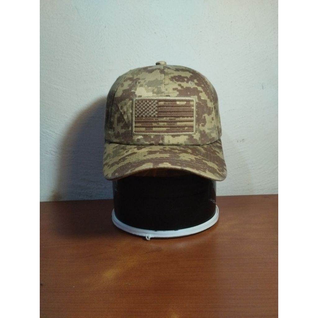Topi CAMO Pitt Bull US Flag