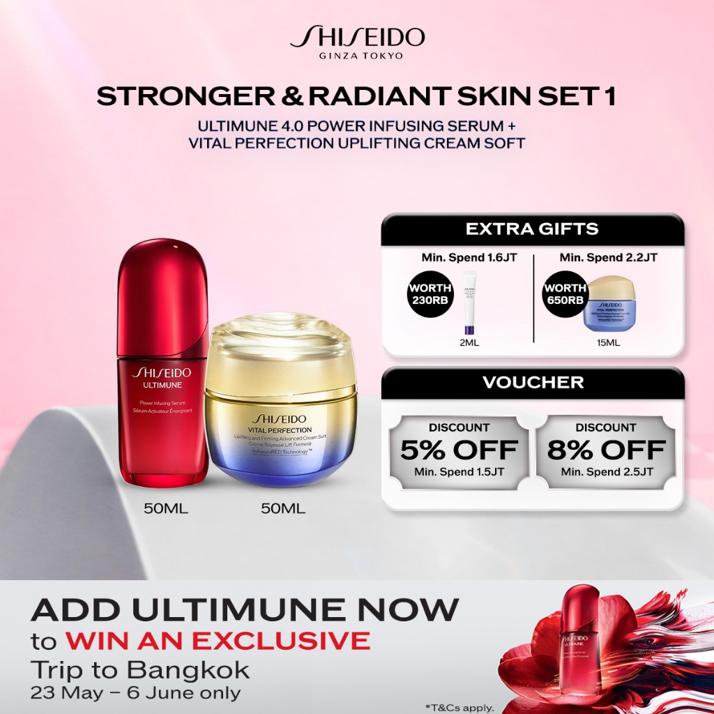 BUNDLE Shiseido New Ultimune Power Infusing Serum 4.0  50ml & Vital Perfection Uplifting and Firming