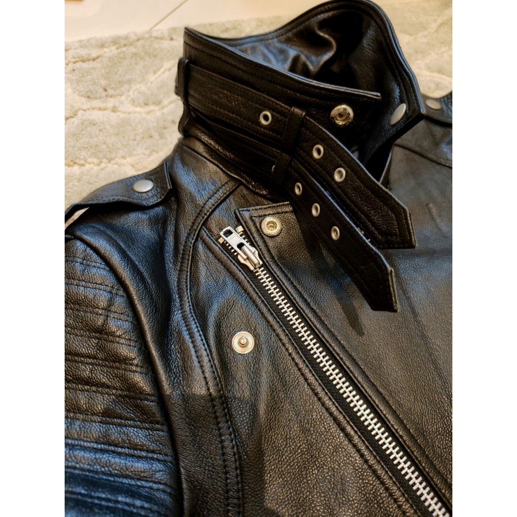 Leather Jacket Jaket Kulit Asli Domba Super Premium Ramones 206 Homme