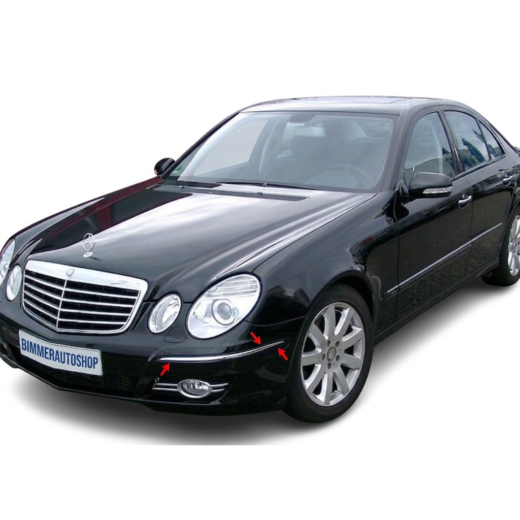 List Chrome Bumper Depan Mercedes Benz W211 Facelift (2007-2009)