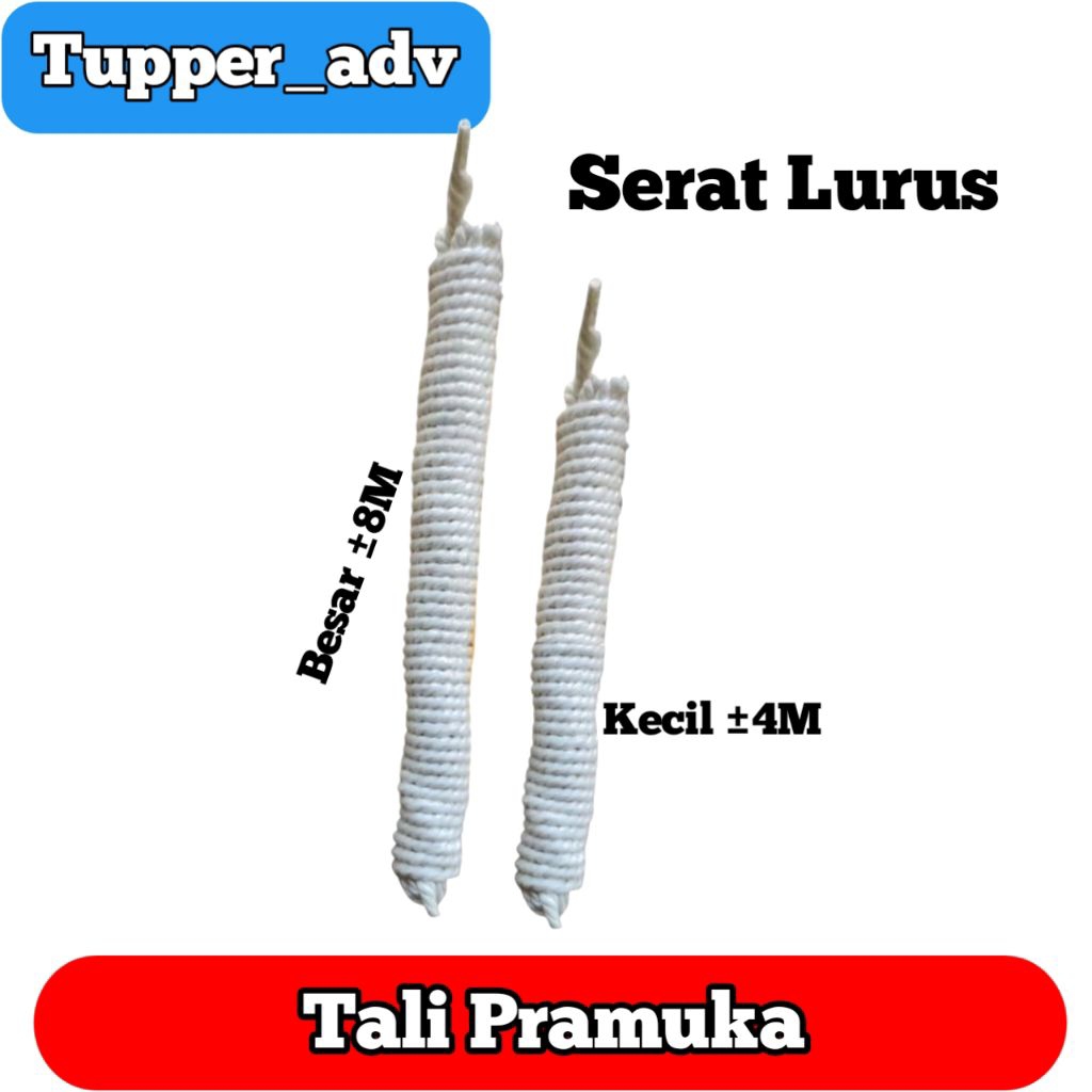 Tali Pramuka Serat Lurus Kecil & Besar / Tali Temali Serat Lurus Pramuka / Tali Pramuka Serat / Tali