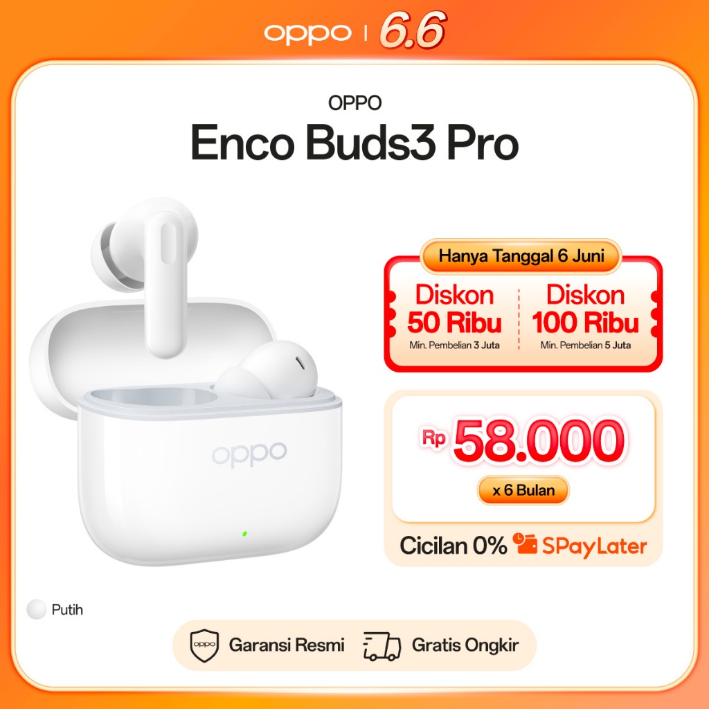 OPPO Enco Buds3 Pro True Wireless Earbuds [up to 54 hours Playback, IP55 Certification]
