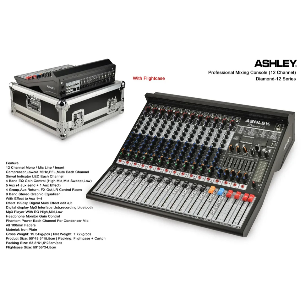 Mixer ashley diamond 12 mixer ashley 12 channel original